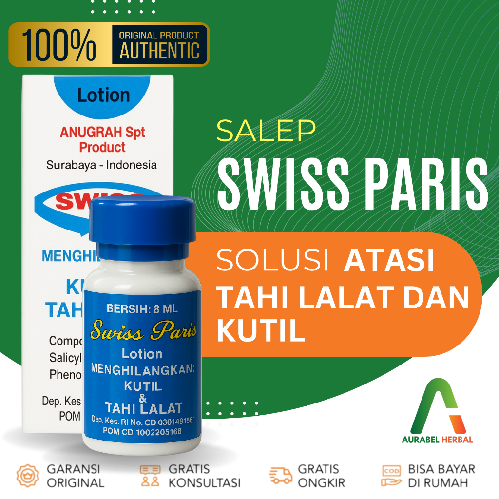 Swiss Swis Paris Lotion 100% Asli Ori Original Obat Cream Krim Salep Penghilang Menghilangkan Pencab