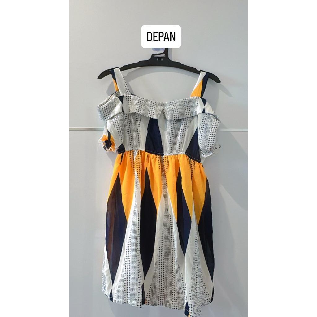 Dress Sabrina Santai Anak Usia 5 6 7 Tahun