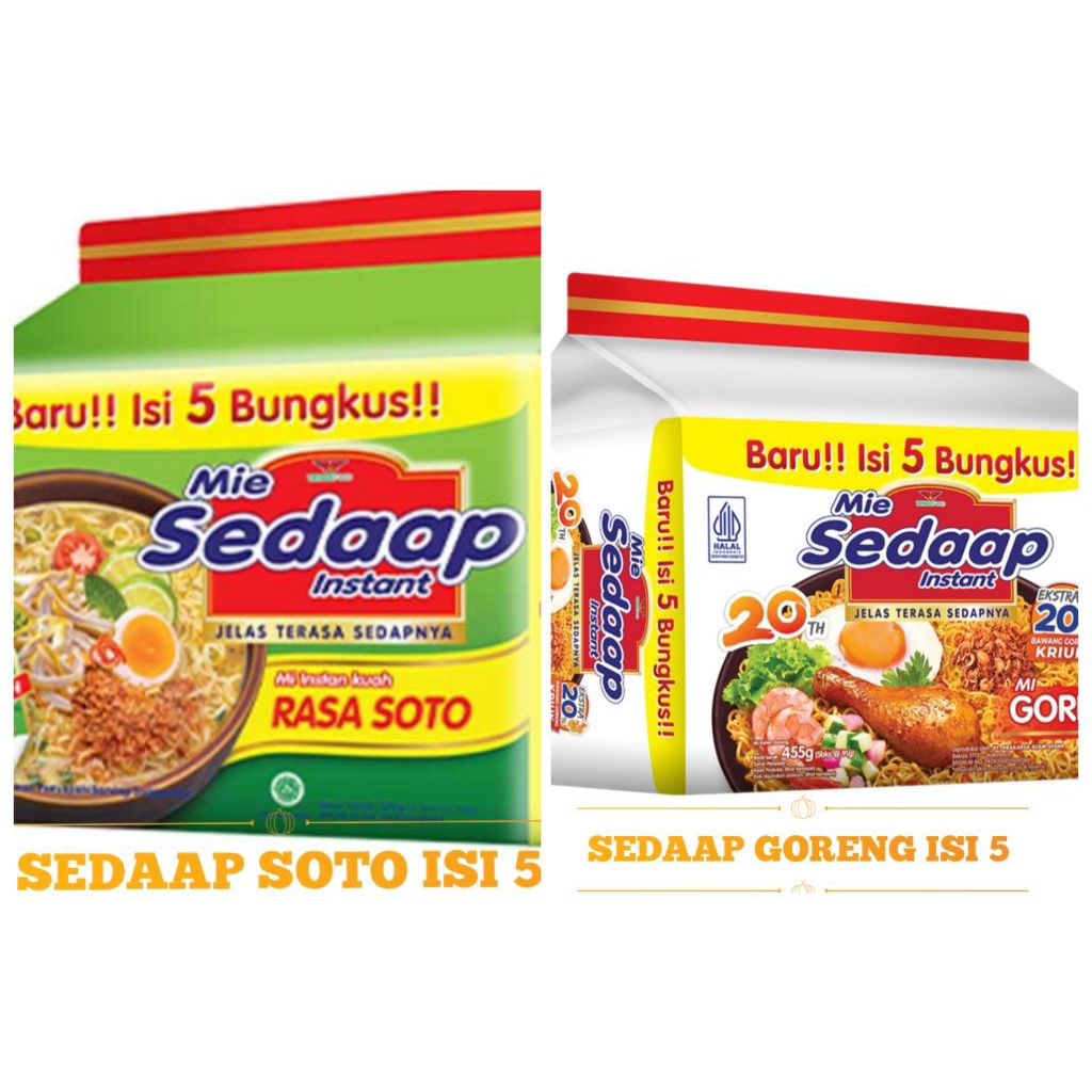 

MIE SEDAAP SOTO GORENG MURAH ISI 5 PCS/PACK