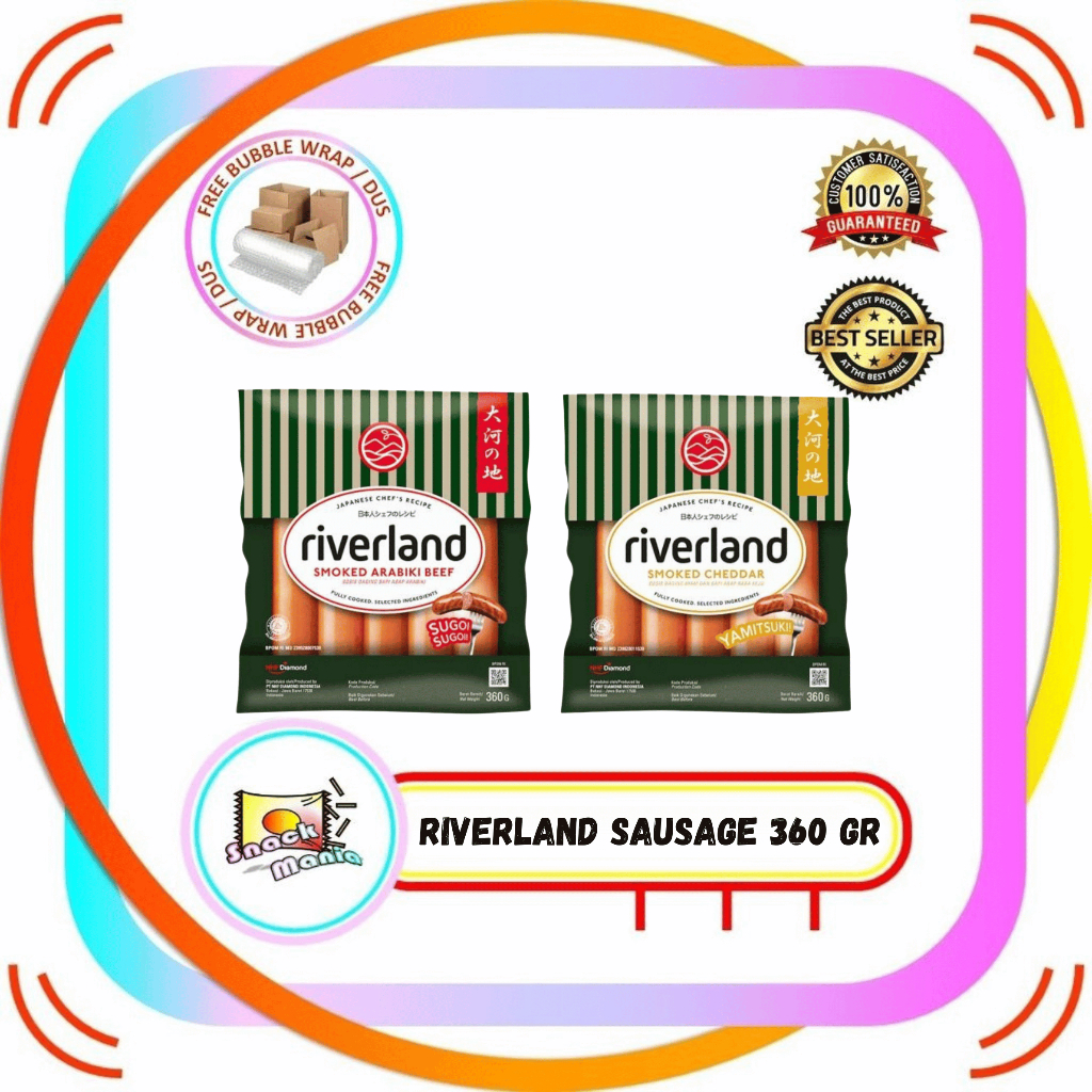 

Riverland Smoked Arabiki | Cheddar Beef Sausage ~ 360 gr Sosis Sapi Keju Jepang
