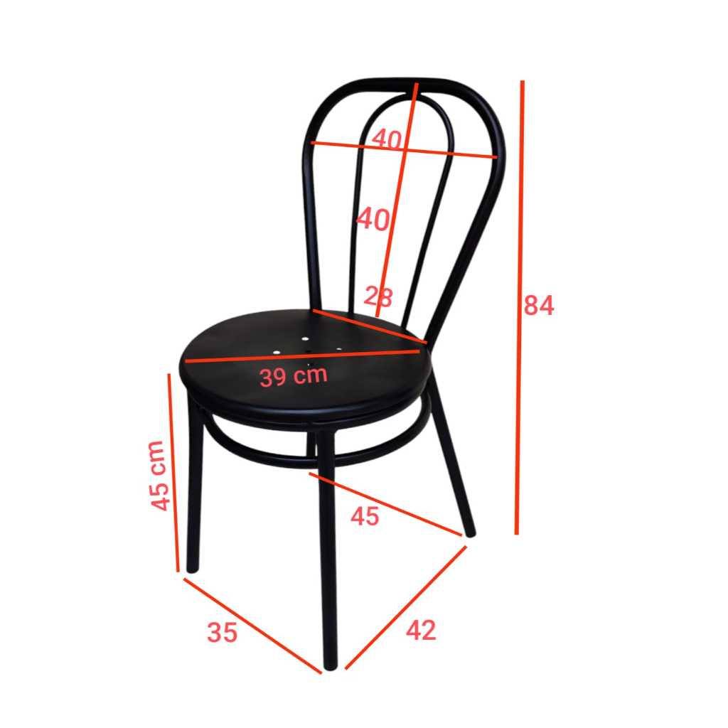 kursi bakso besi / kursi besi / kursi cafe / kursi sandaran / bangku cafe / bangku besi / kursi maka