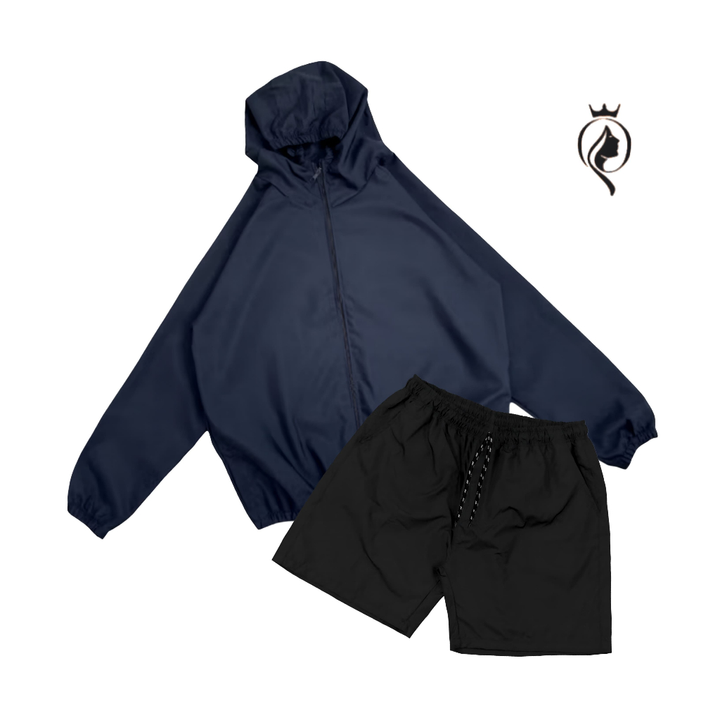 Quintry - Satu Set Jaket Dan Celana Pendek Matt Despo | Jaket Olahraga Pria | Celana Pendek Pria