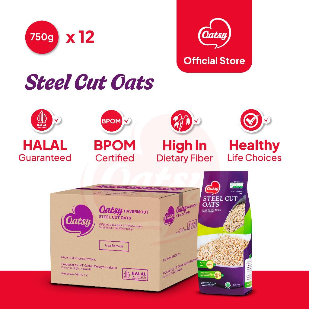 

OATSY Steel Cut Oats 750gr - Carton Box (12pcs)