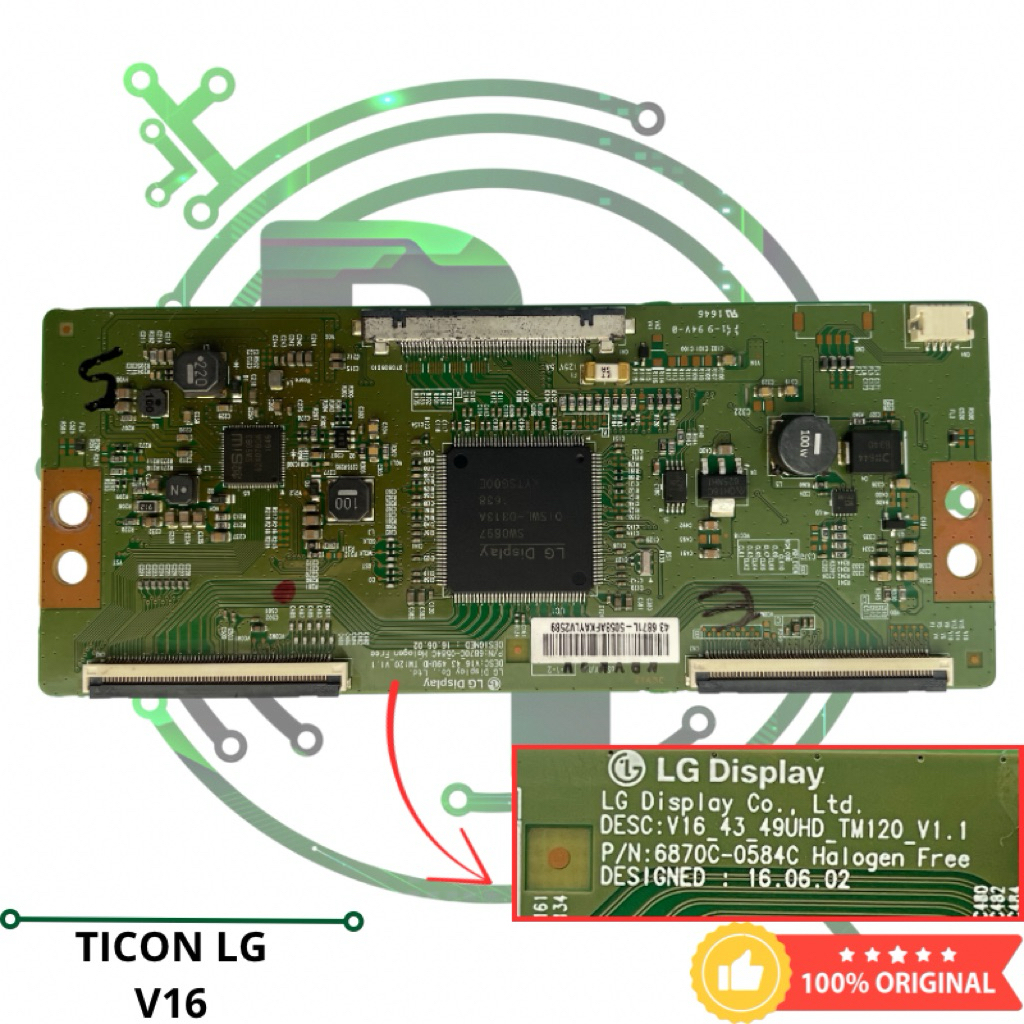 TCON TICON T-CON  BOARD LG 43UH610T-49UH610T UHD V16