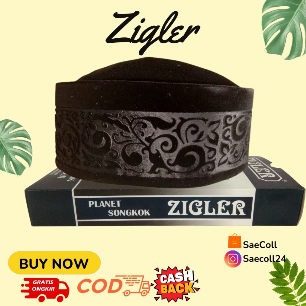 Songkok Peci Hitam Susun Motif Plong 4