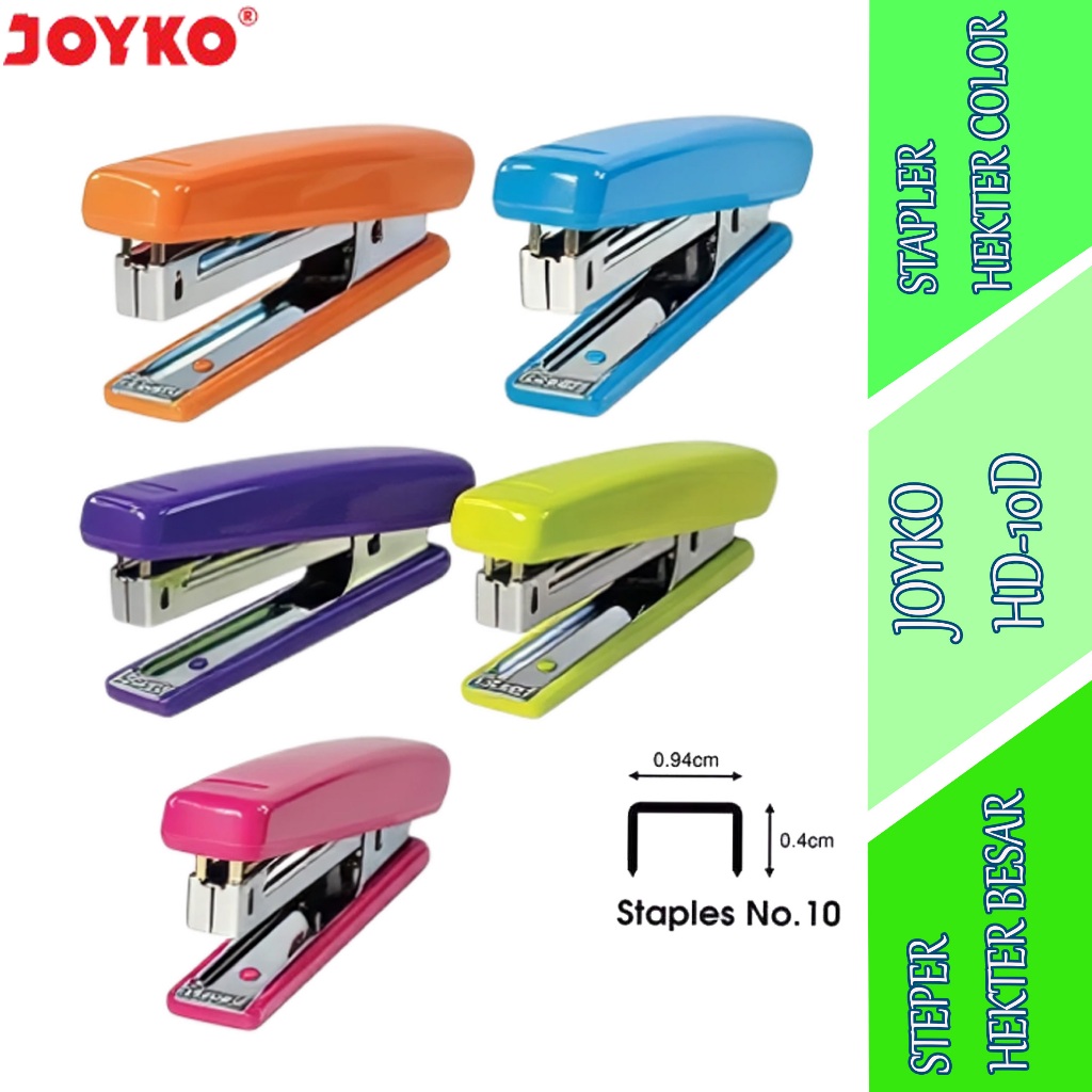 

Steples Hekter Varian Warna - Joyko - Stapler Hekter Besar - HD-10D