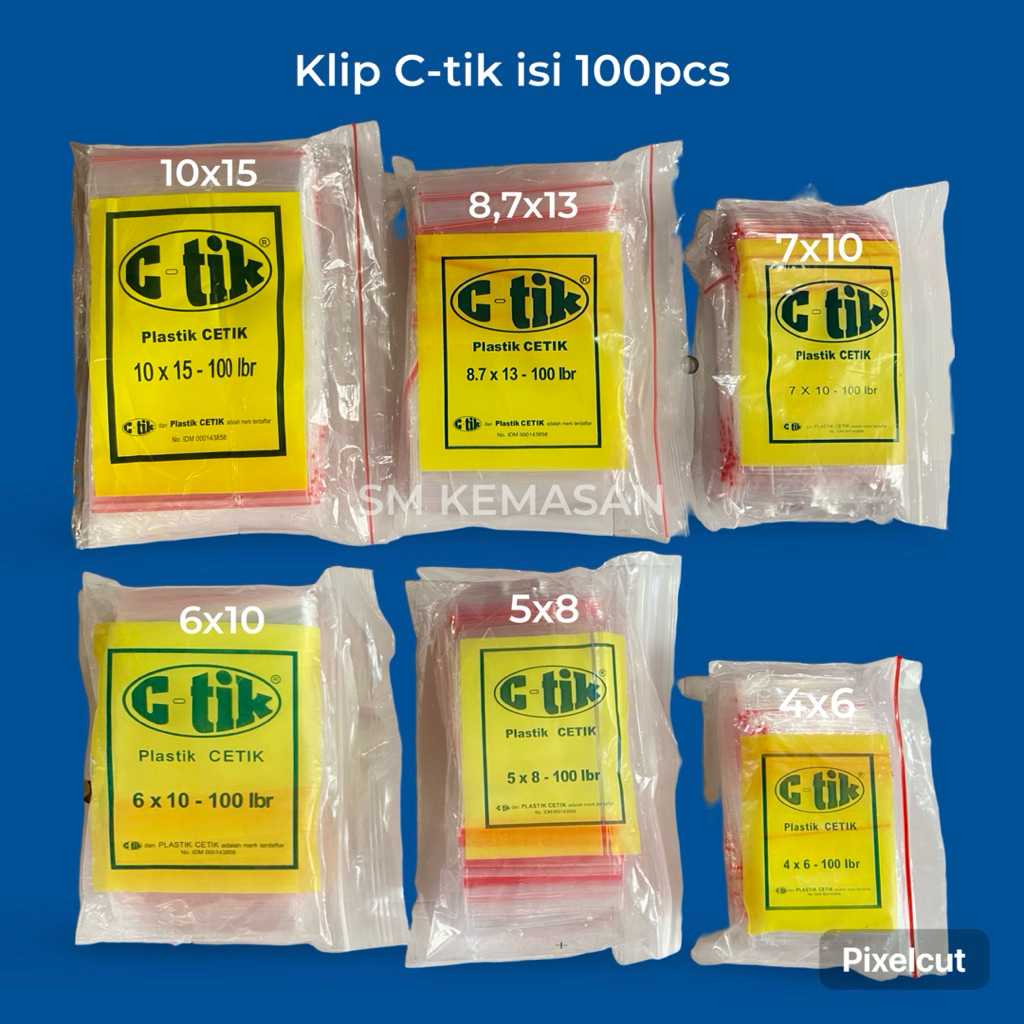 Klip Plastik Cetik 4x6 5x8 6x10 7x10 8,7x13 10x15 20x30 25x16