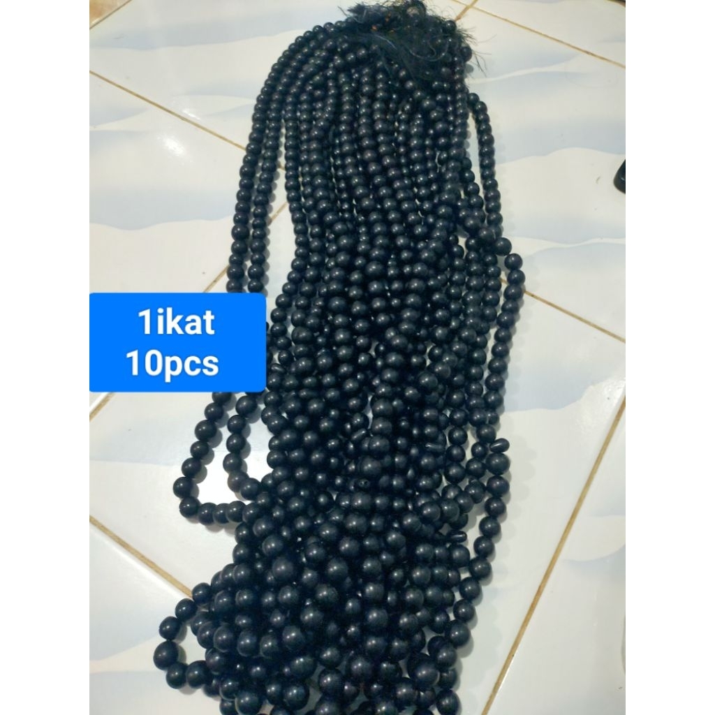 tasbih biji gebang pocok lontar 12mm 1ikat isi 10pcs /tasbih kokka jawa asli/tasbih kokka hindun /ta