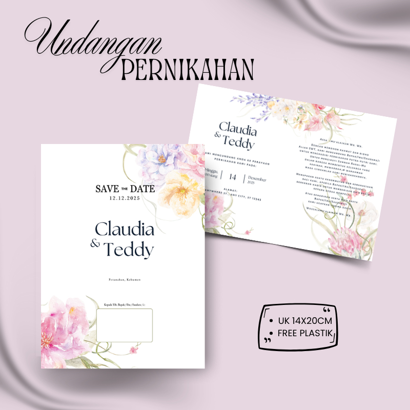 Undangan Pernikahan Aestetik - Undangan Pernikahan Kertas BC tik
