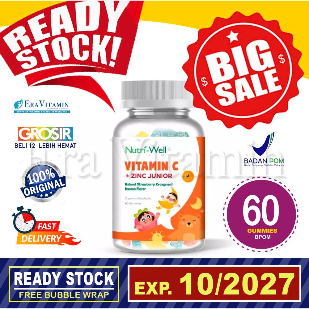 Nutriwell Vitamin C + Zinc Junior - 60 Gummies