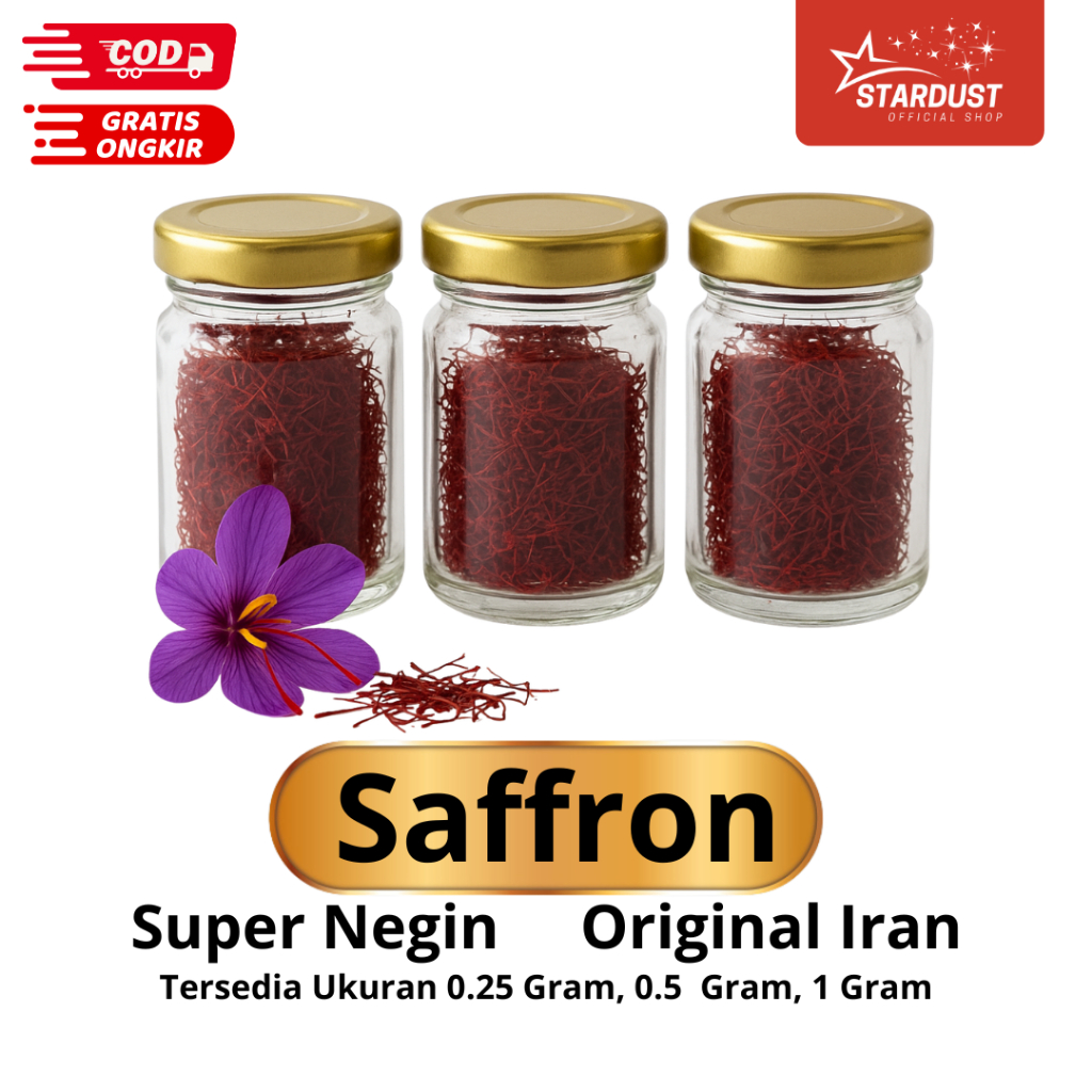 

Saffron Iran Super Negin Grade A Premium Original 1 gram