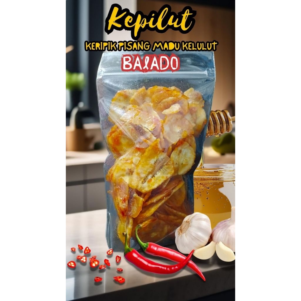 

Keripik Pisang Madu Kelulut (Kepilut - Balado) 100 Gram