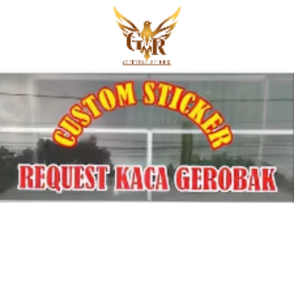 Stiker Cutting Nama Gerobak,Usaha,Kaca Costum
