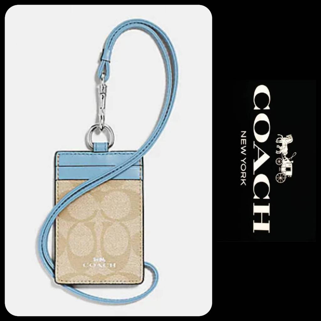 

Lanyard ID Card case in signature khaki Blue gantungan kartu identitas original cb