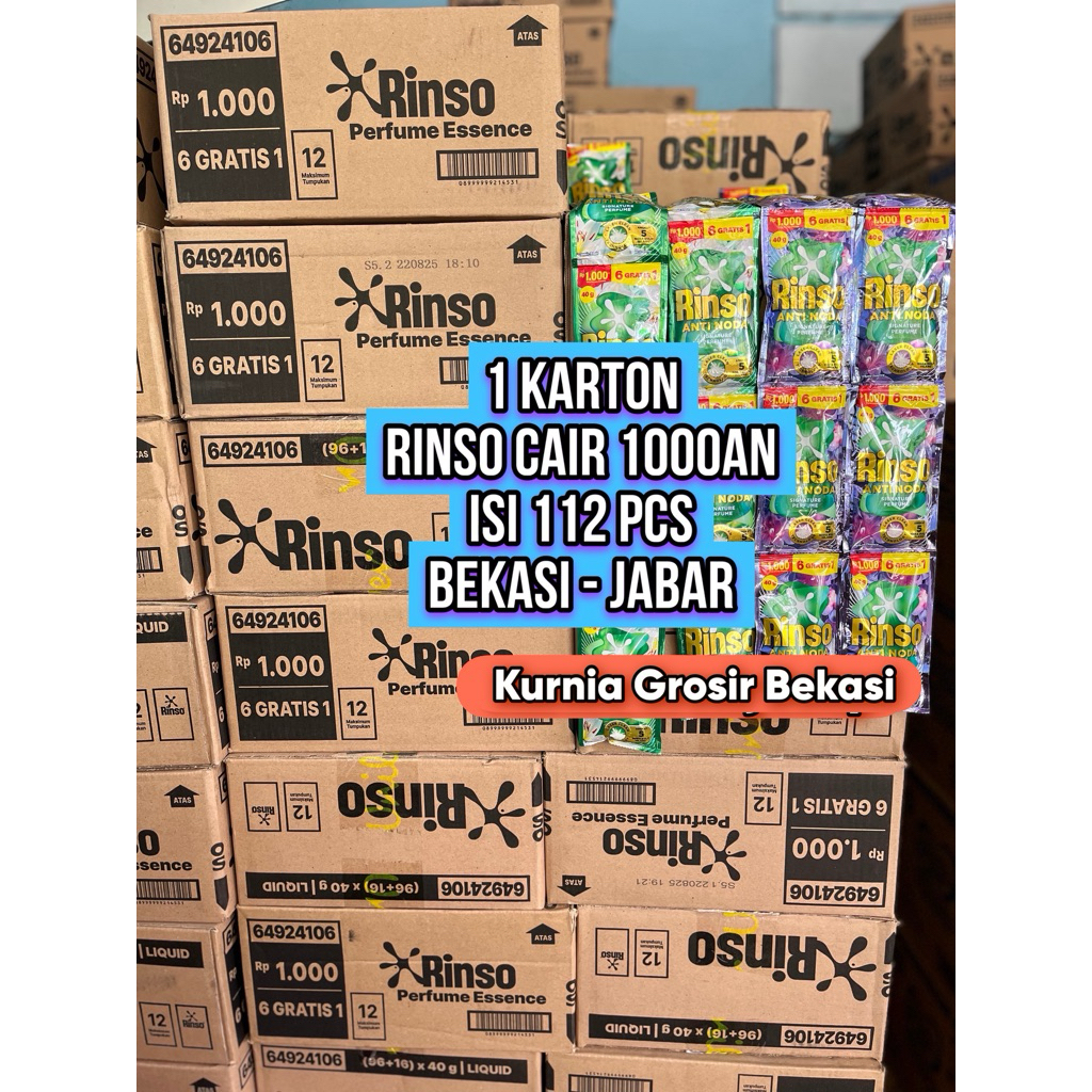 Rinso Cair Sachet 1000an 40 gr (1 DUS), Isi 96+16 (112) sacheti