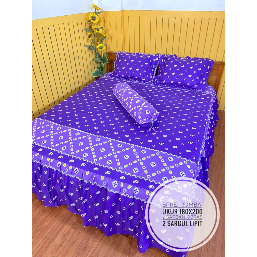 SPREI RUMBAI 180x200 MOTIF BATIK KEKINIAN