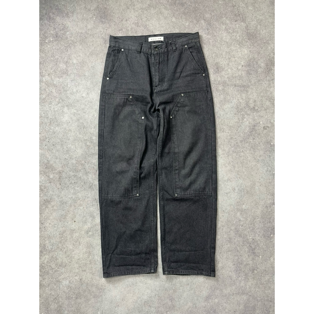 BESLOW double knee grey pants
