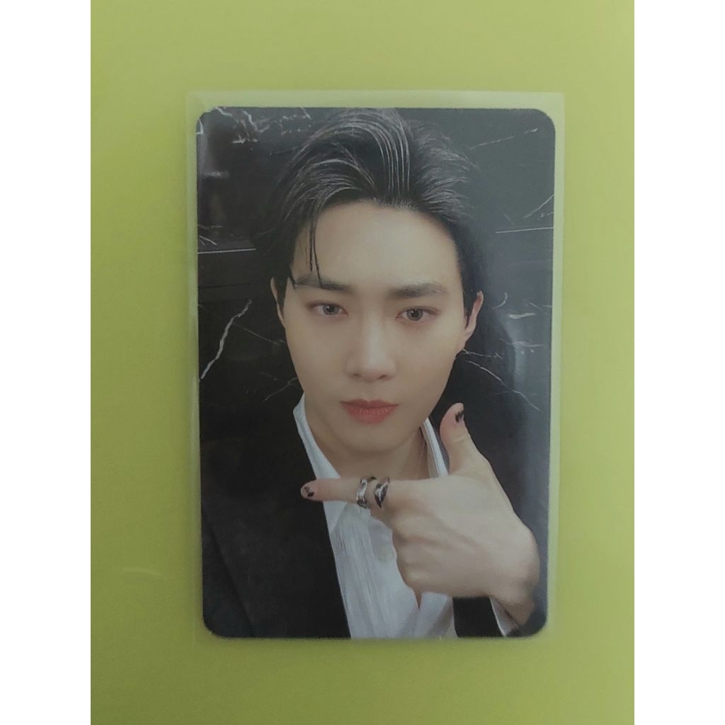 photocard suho album grey suit