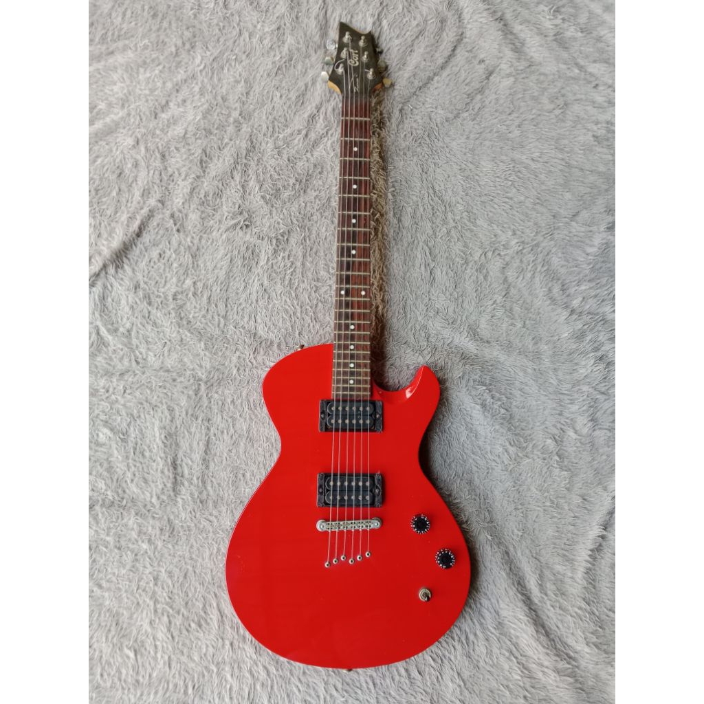 gitar listrik elektrik cort zenox z40 candy apple red original second