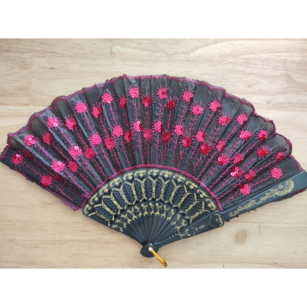 VK~kipas lipat kipas pesta Kipas nari Kipas ekor merak / Kipas renda Bunga