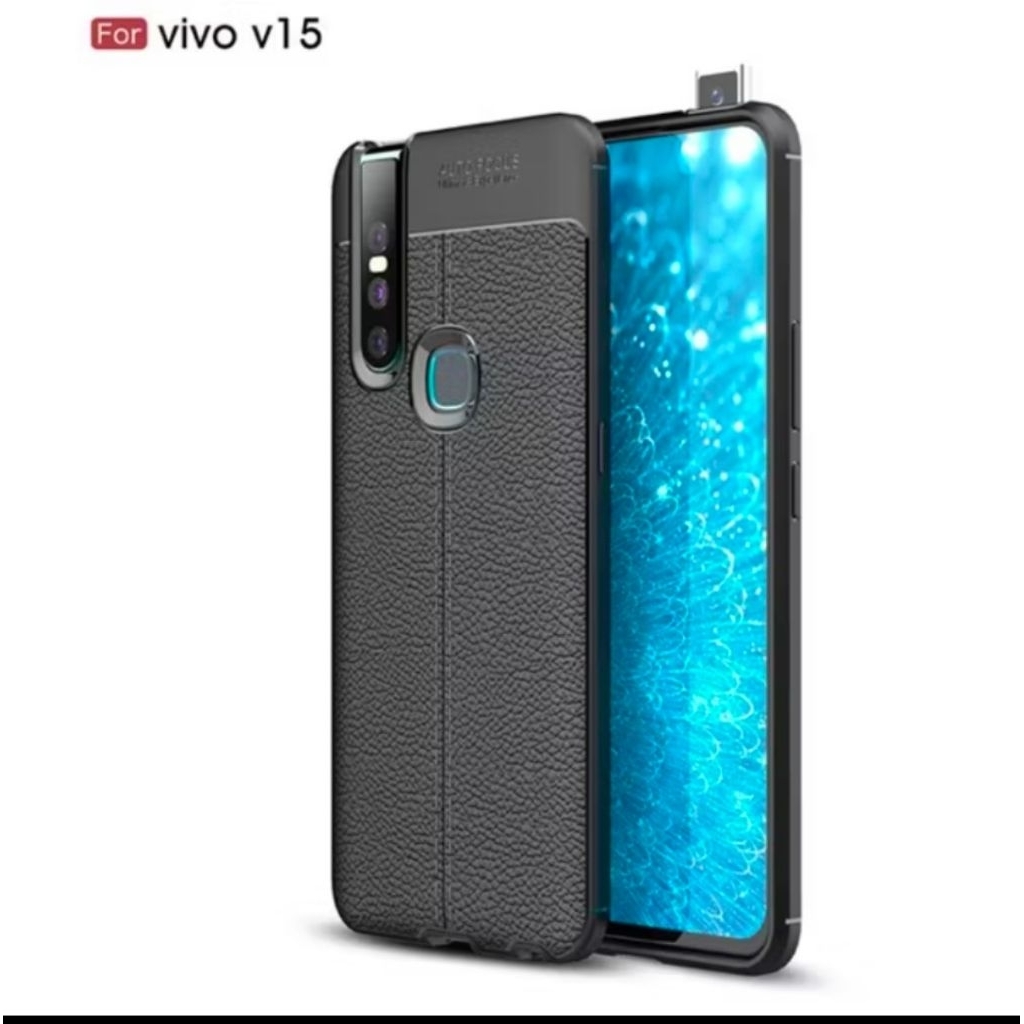 Case Auto Fokus Vivo V15 Leather Experience SoftCase Slim Ultimate / Casing Kulit
