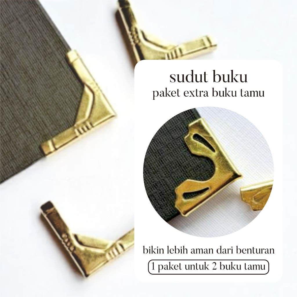 

Extra sudut buku tamu hardcover