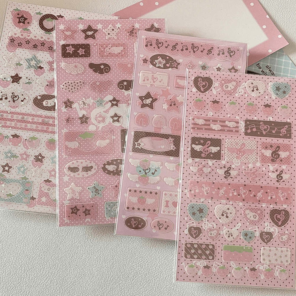 

angel wings notes stickers