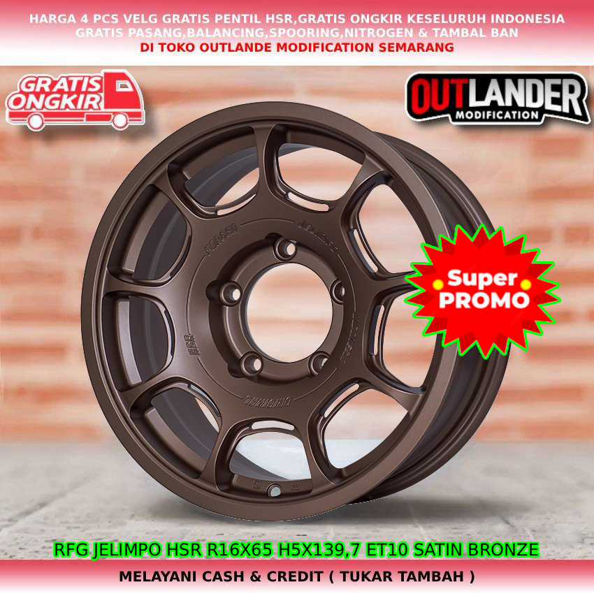 VELG HSR FORGED RING16 UNTUK MOBIL TAFT FEROZA JIMNY KATANA ESCUDO DLL HSR FORGED JELIMPO R16