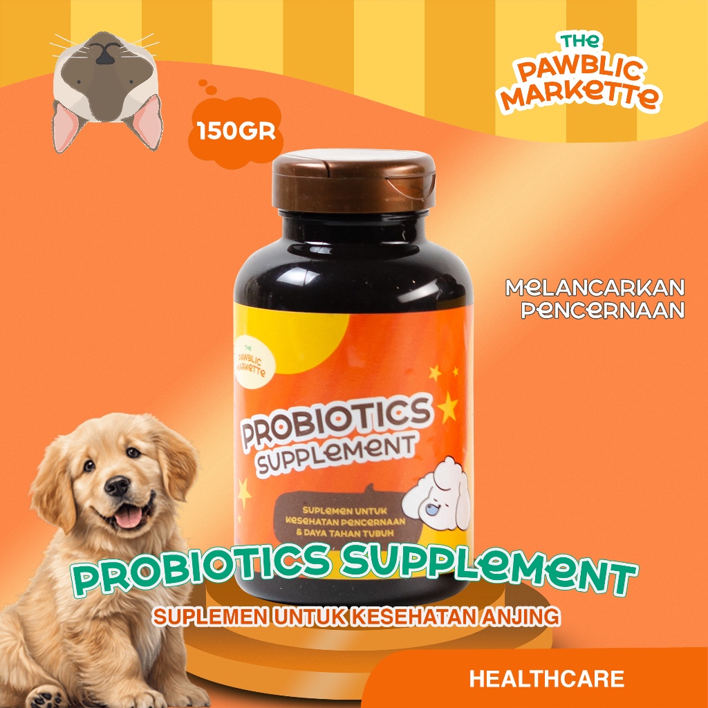 PAWBLIC Spirit Probiotic Tablet Anjing ISI 150 TABLET / Vitamin Pencernaan Anjing / Vitamin Probioti