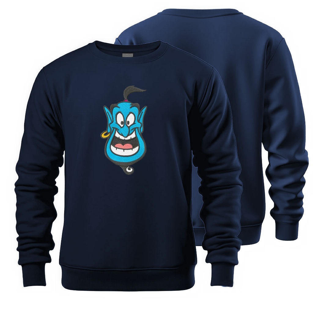 Crewneck Sweater Pria Wanita Fleece Tebal EFEK BORD OMJIN