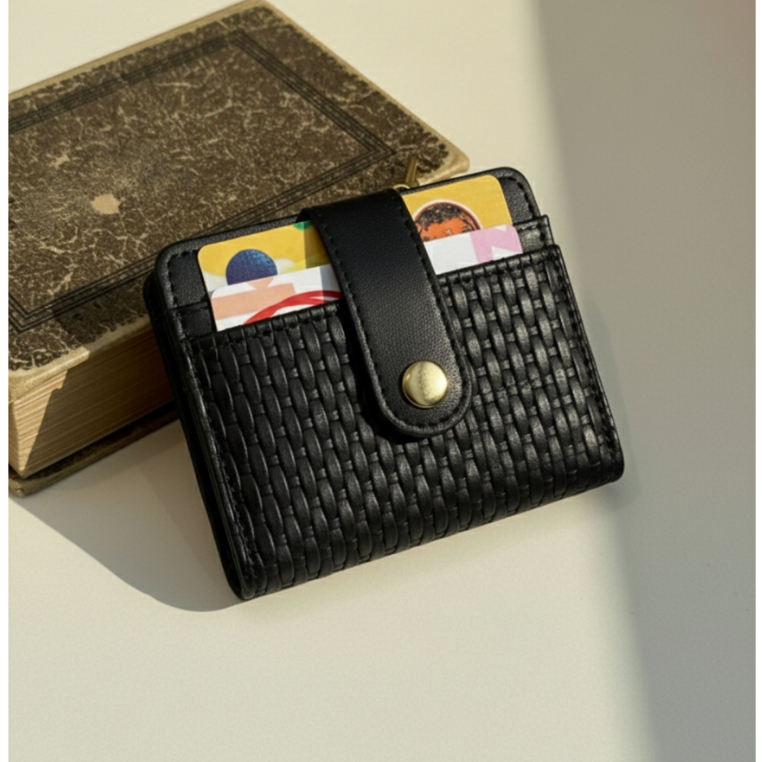 DOMPET MINI LIPAT WANITA MOTIF ANYAM / DOMPET FASHION SIMPLE ELEGAN