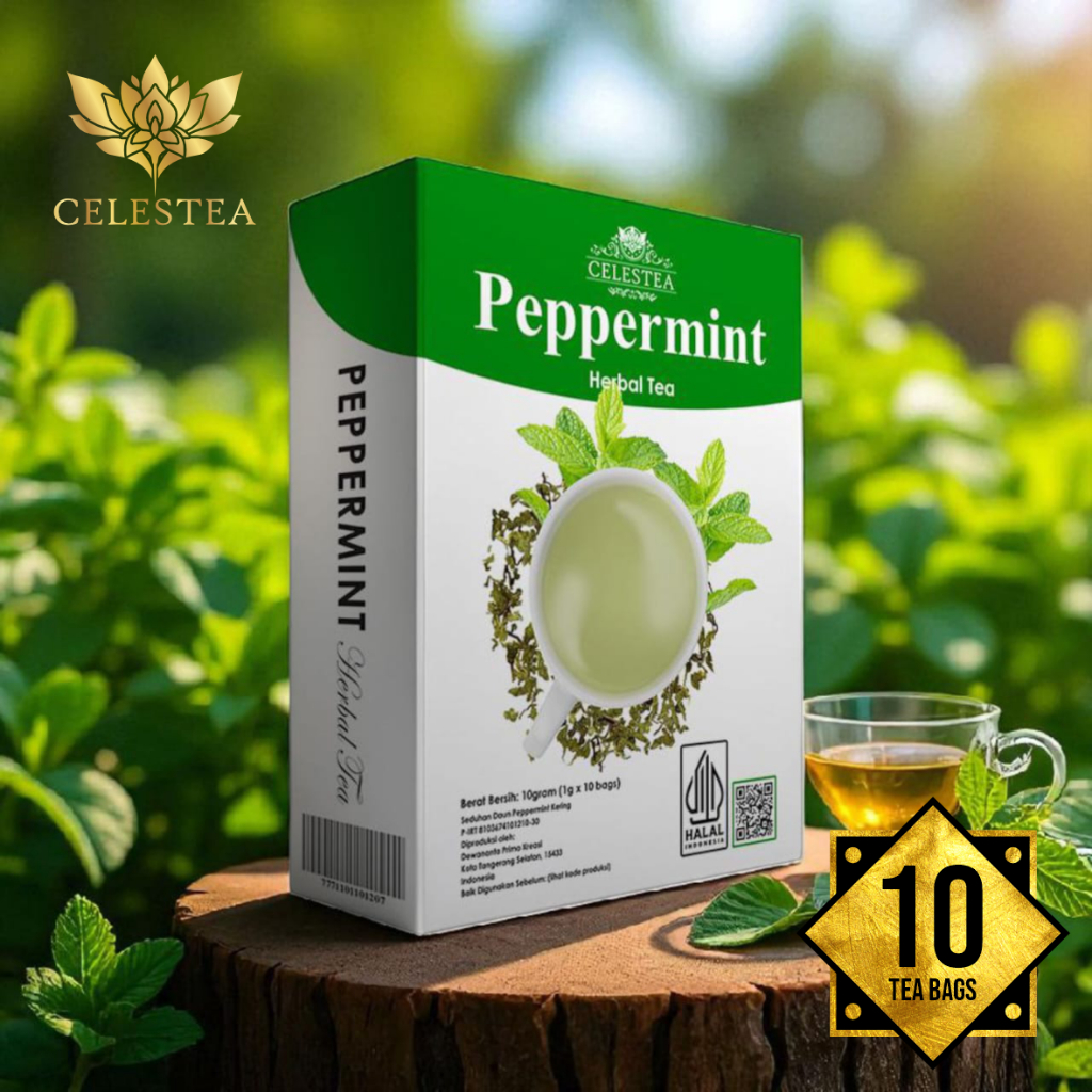 

Celestea Peppermint Herbal Tea | Teh Daun Mint Premium | Teh Sehat Detox & Relaksasi