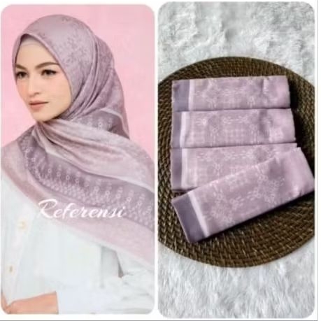Hijab segi empat voal premium sublime lassercut dusty purple
