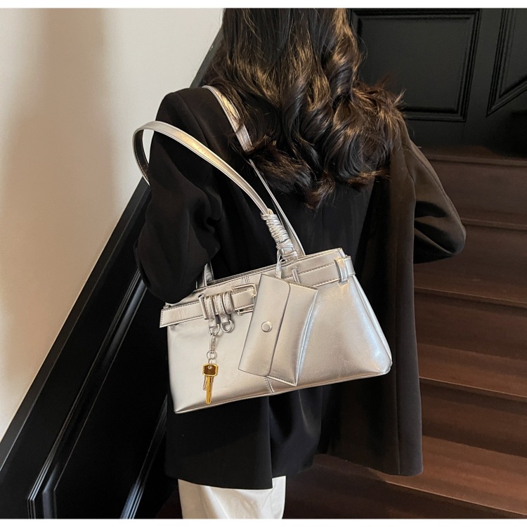 Glitz Tas Bahu Wanita Korea – Elegan Silver | Shoulder Bag Casual Pesta konser