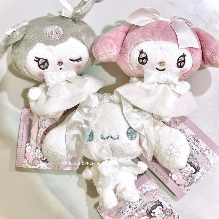 [READY STOCK] Sanrio JAPAN Rare Plush Mascot Milky Lolita ver. 2025 My Melody Cinnamoroll Kuromi Bon