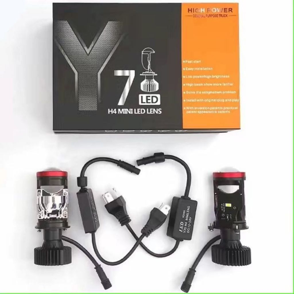 Lampu LED Y7 H4 Mobil Lampu Utama Super bright 12/24V Motor Mobil Truck/Bus Lampu Depan