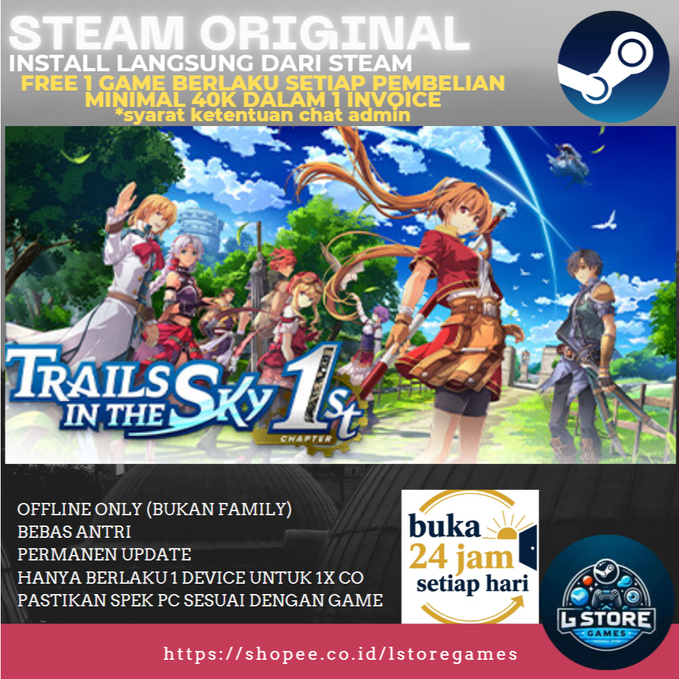 Trails in the Sky 1st Chapter Offline Game PC Original