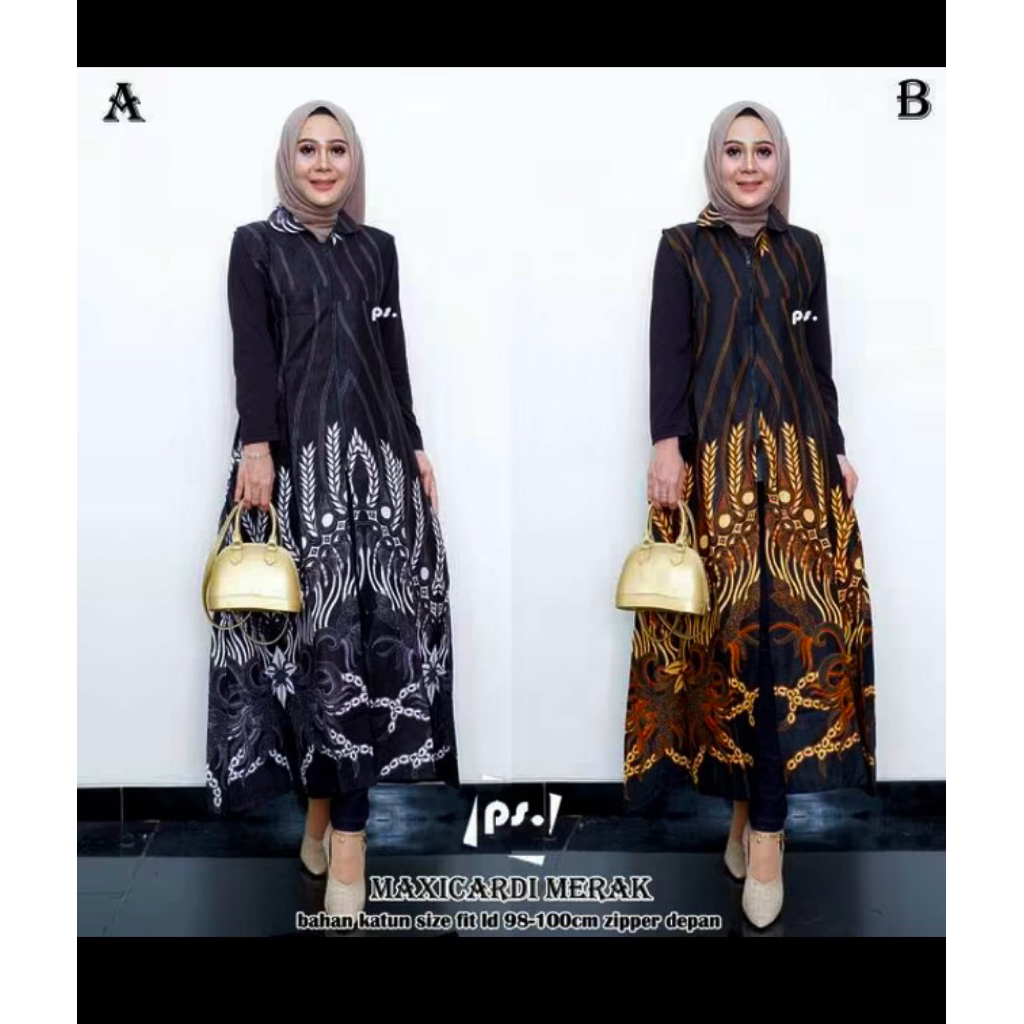 Maxi Cardi Merak Batik Rompi
