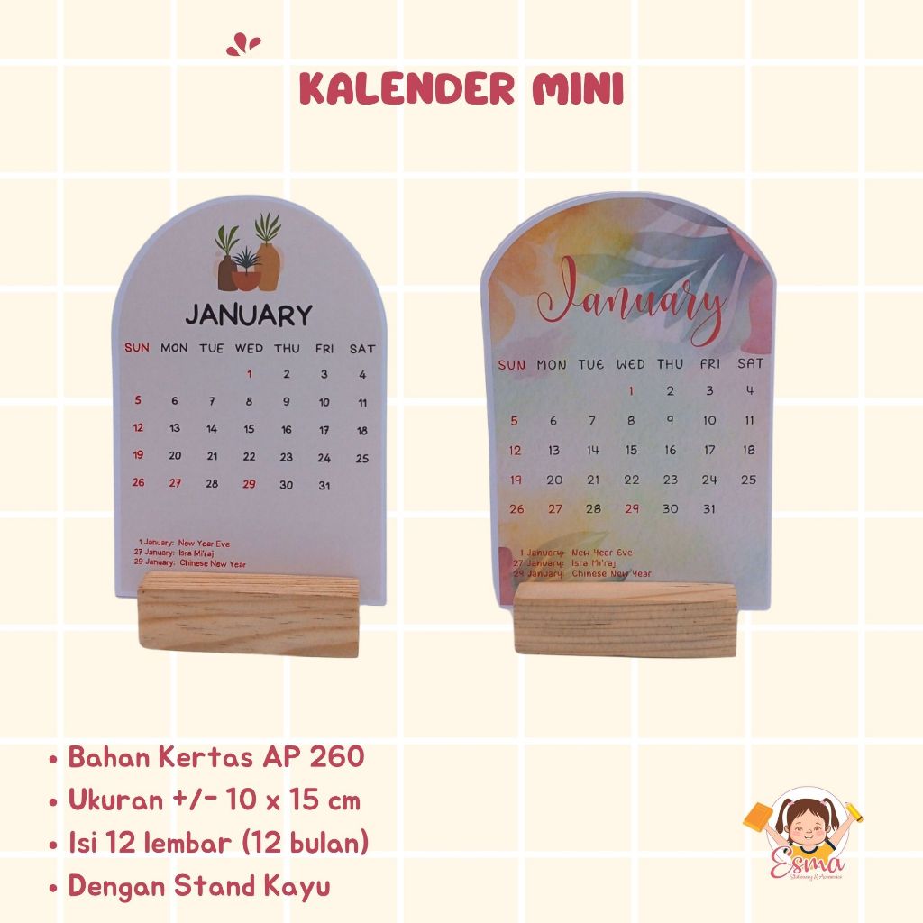 

Kalender 2026 | Kalender Mini | Kalender Meja