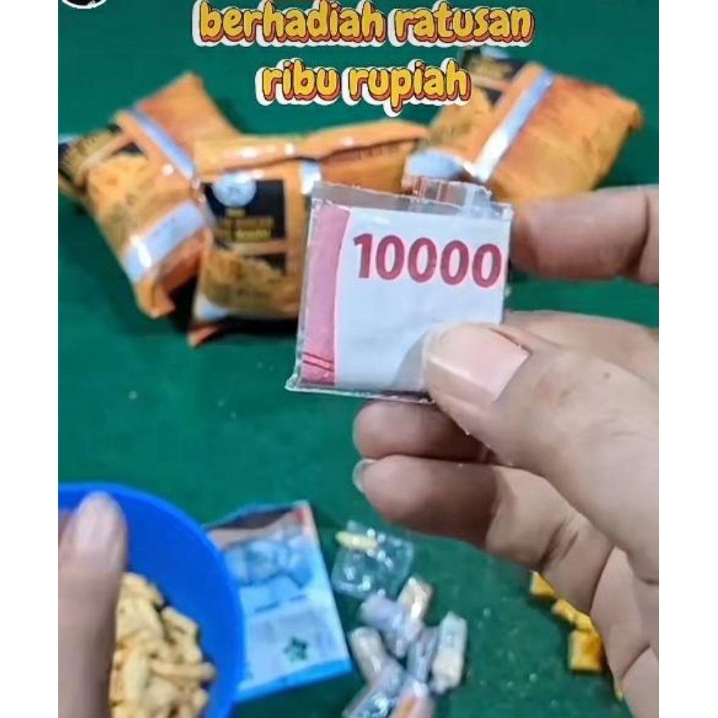

Snack Ciki Chiki Dejager berhadiah uang tunai cemilan jajanan viral undu ujan hujan duit twistcorn