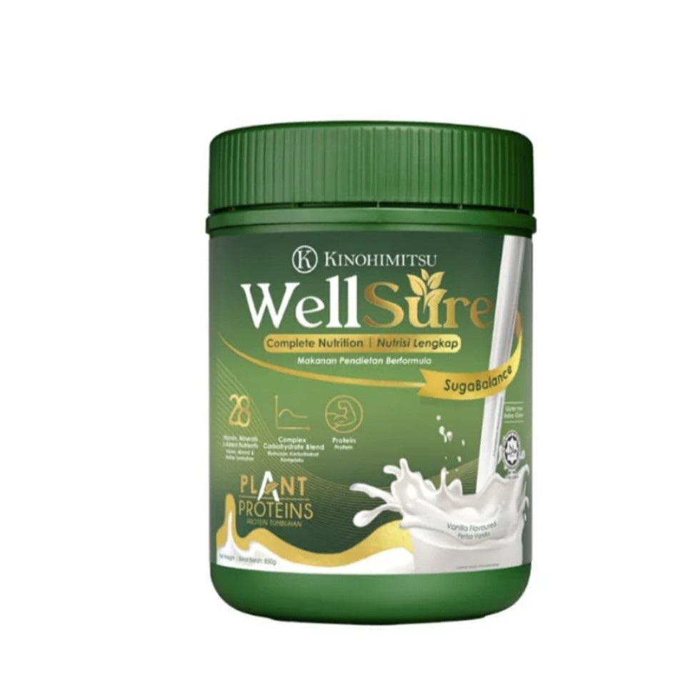 

WellSure SugaBalance 850g (Diabetics formula)(Plant Based Complete Nutrition) | Kinohimitsu