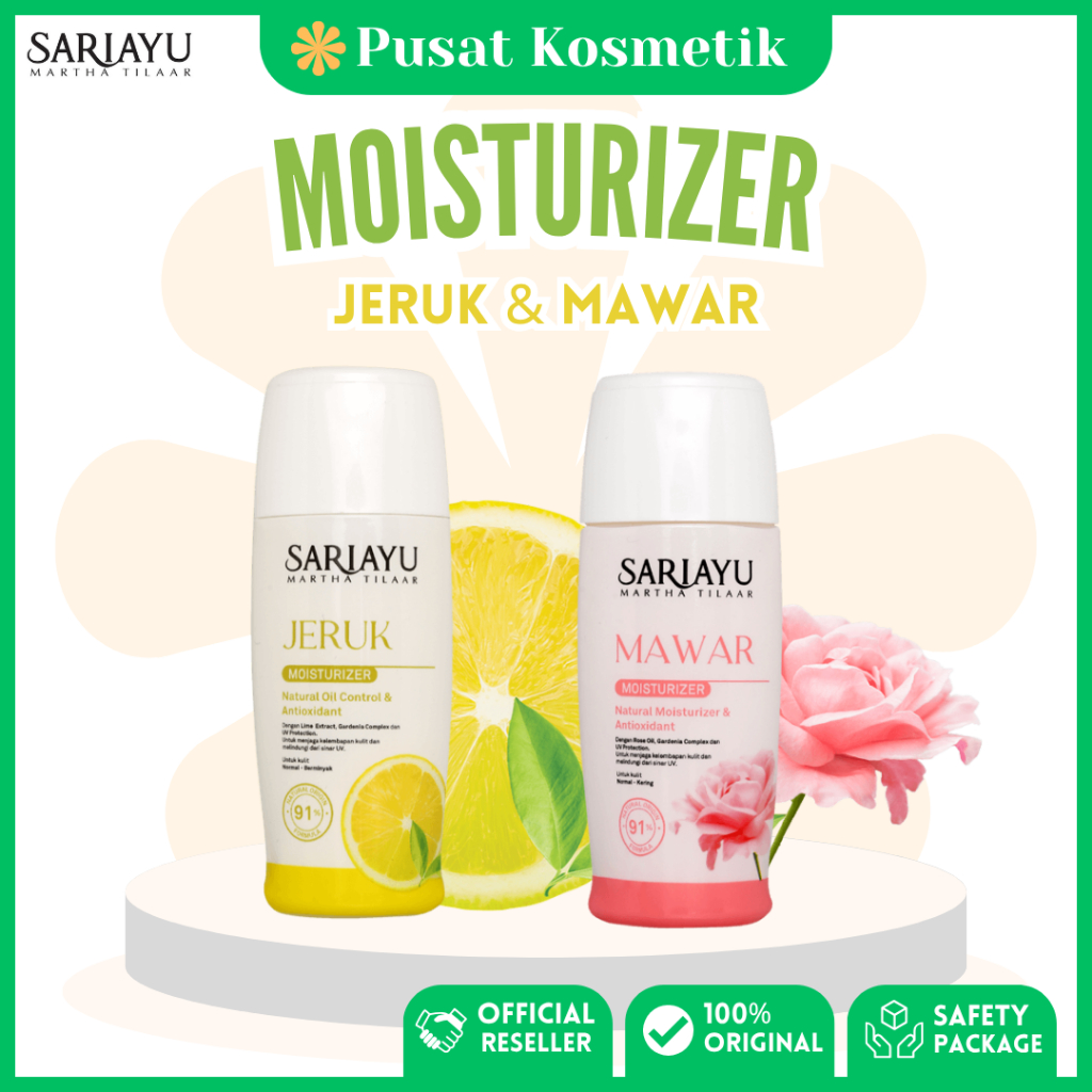 SARIAYU Moisturizer Jeruk, Mawar 35 ml | Pelembab Wajah Sari Ayu