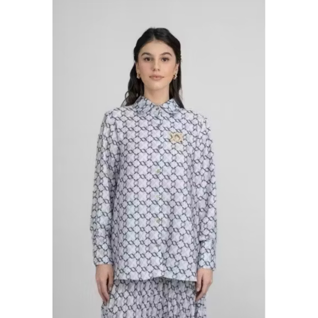 WEARING KLAMBY MONOGRAM PLEATED MONOCHROME (L)