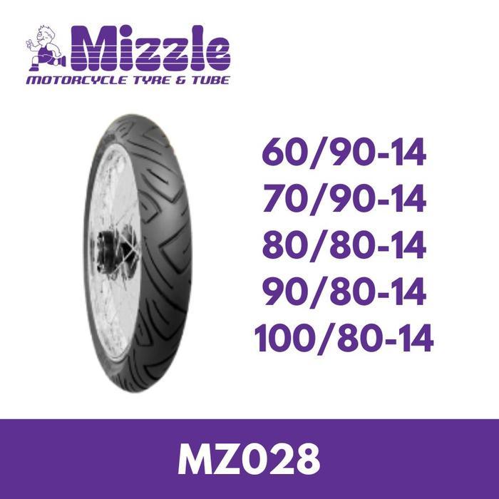 Ban Motor Tubetype Mizzle MZ-028 60/90 70/90 80/80 90/80 100/80 R14 Ban Motor MIZZLE Ring 14 BISA PI