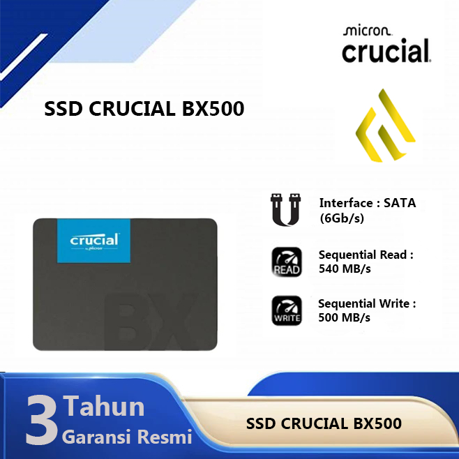 SSD Crucial® BX500 500GB - SSD SATA 2.5 inch