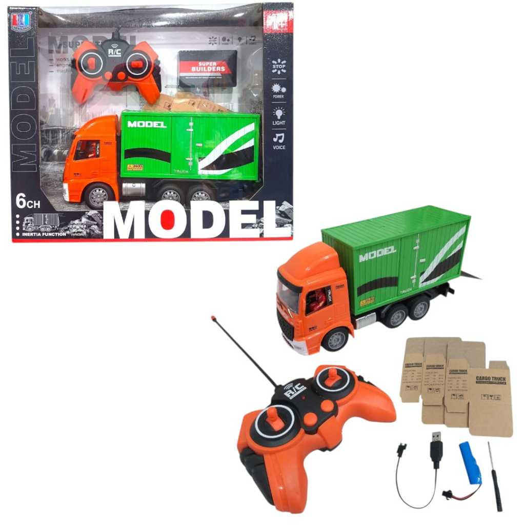 Planet Toyz - Mainan Anak Mobil RC Box Truck 6ch Mainan Remote Control Mobil Truk Box Container