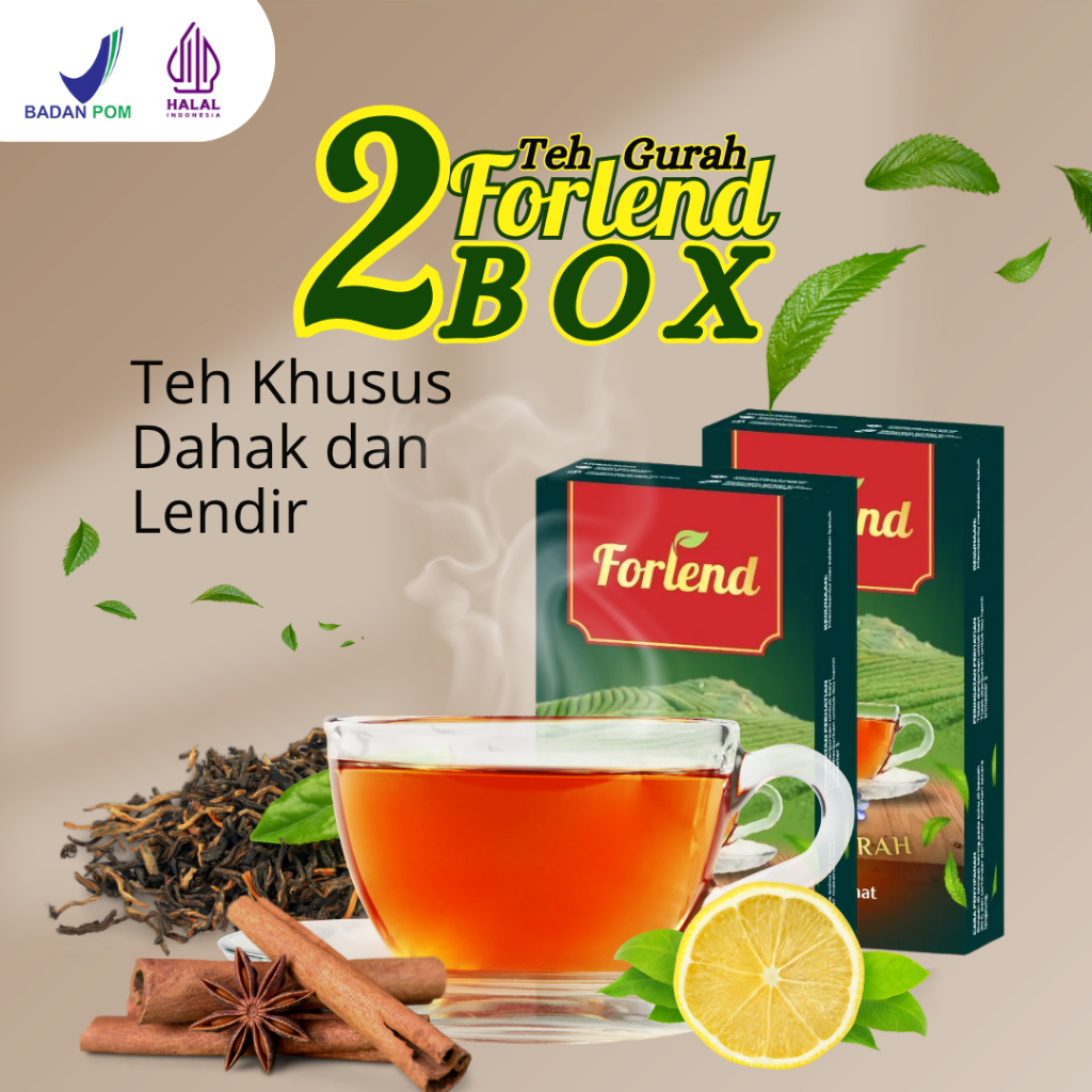 

FORLEND Teh Gurah Original - Membantu Atasi Permasalahan Lendir & Dahak - 2 Box