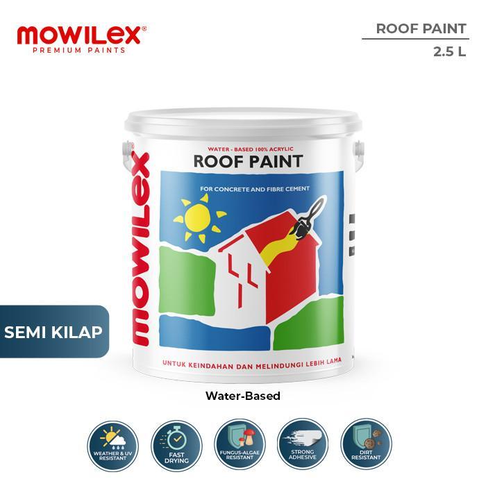 Cat Genteng Mowilex/Mowilex Roof Paint 2,5lt WATER BASED