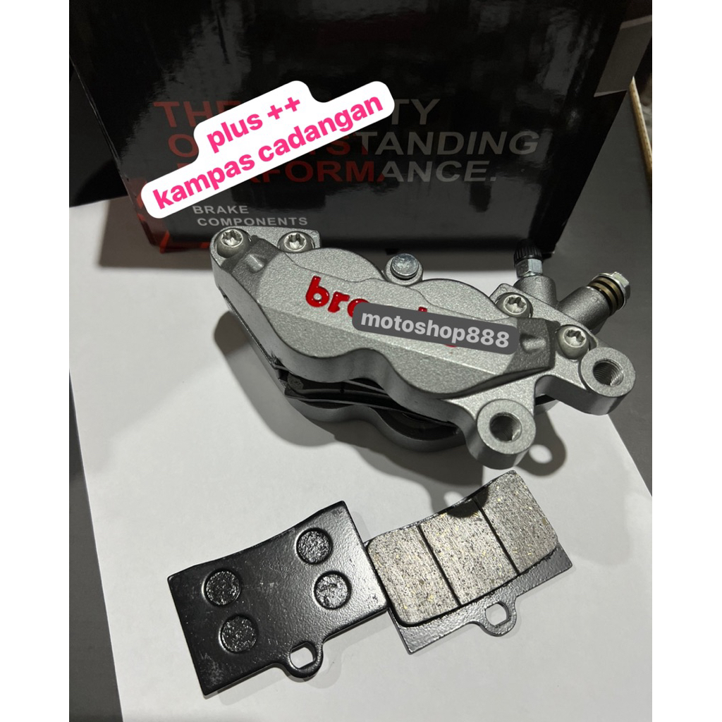 KALIPER 4 PISTON AXIAL 4P BIGPOT GREY KANAN AXIAL KALIPER 4P BIG GREY AXIAL