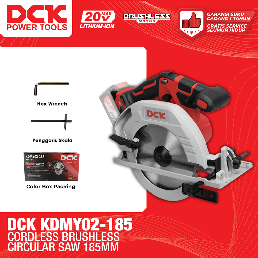 DCK KDMY02-185 Cordless Brushless Circular Saw 185mm